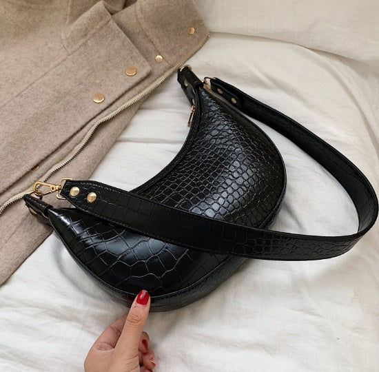 Faux Leather Underarm Bag