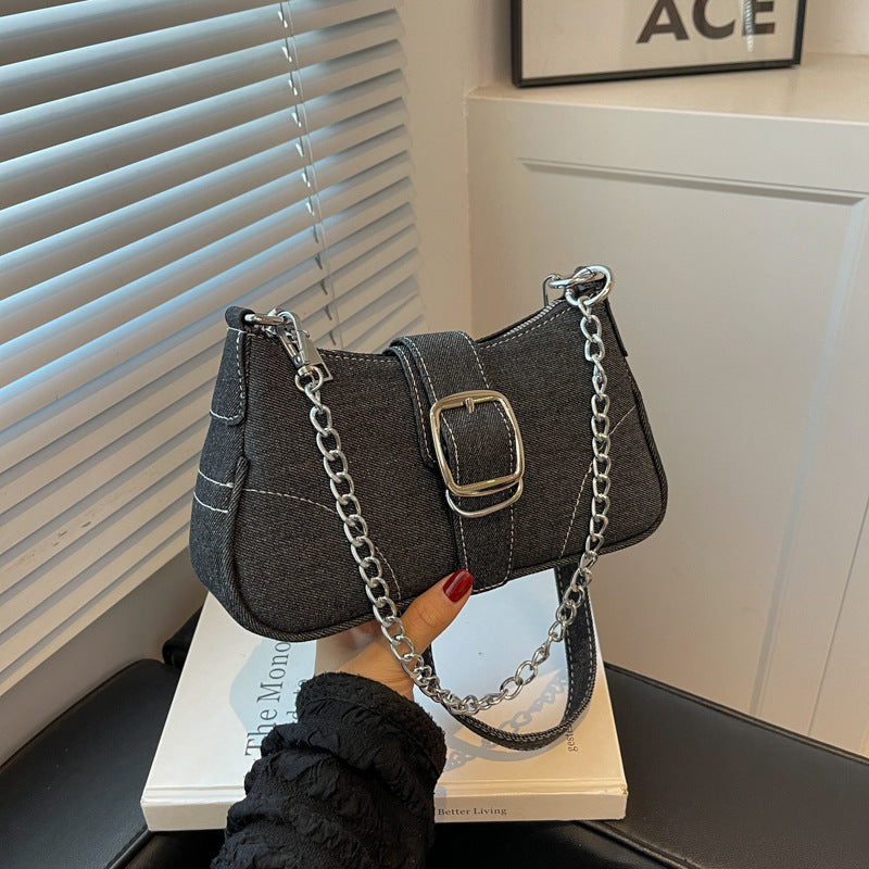 Denim Shoulder Underarm Bag