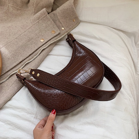Faux Leather Underarm Bag