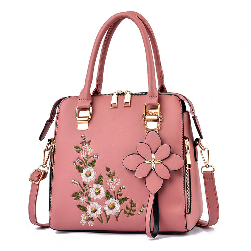 Embroidered Floral Hand Bag