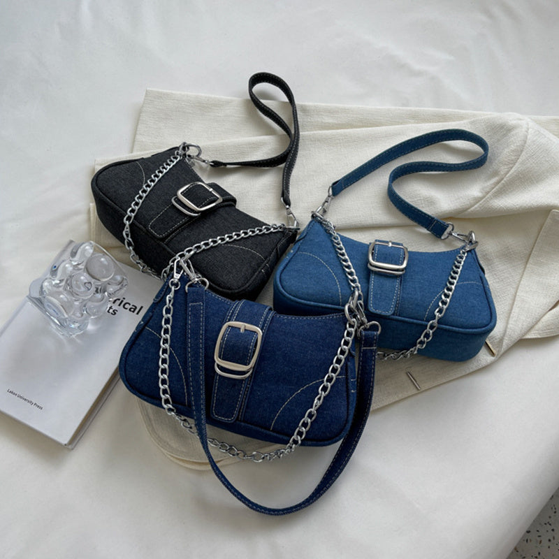 Denim Shoulder Underarm Bag