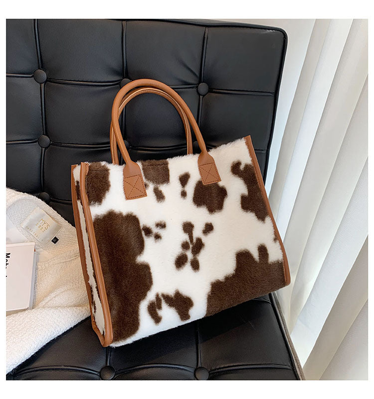Plush Small Tote Bag with Handles