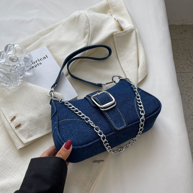Denim Shoulder Underarm Bag