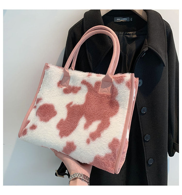 Plush Small Tote Bag with Handles