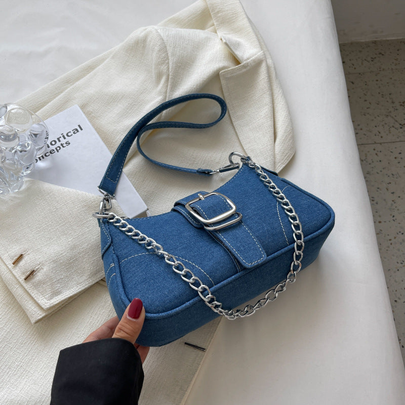 Denim Shoulder Underarm Bag