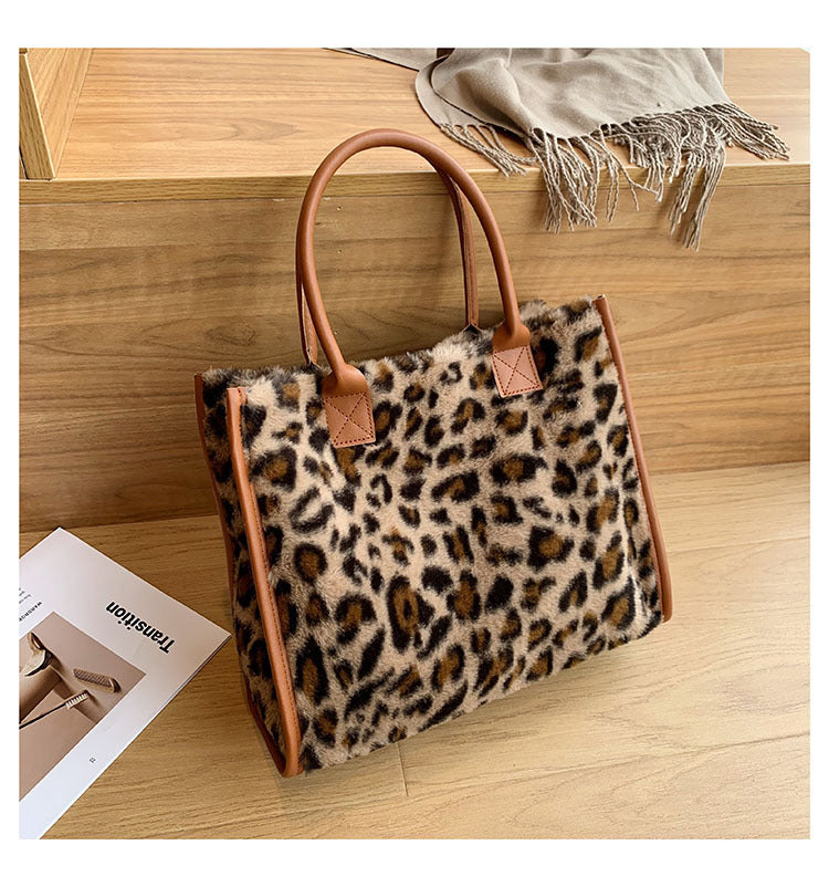 Plush Small Tote Bag with Handles