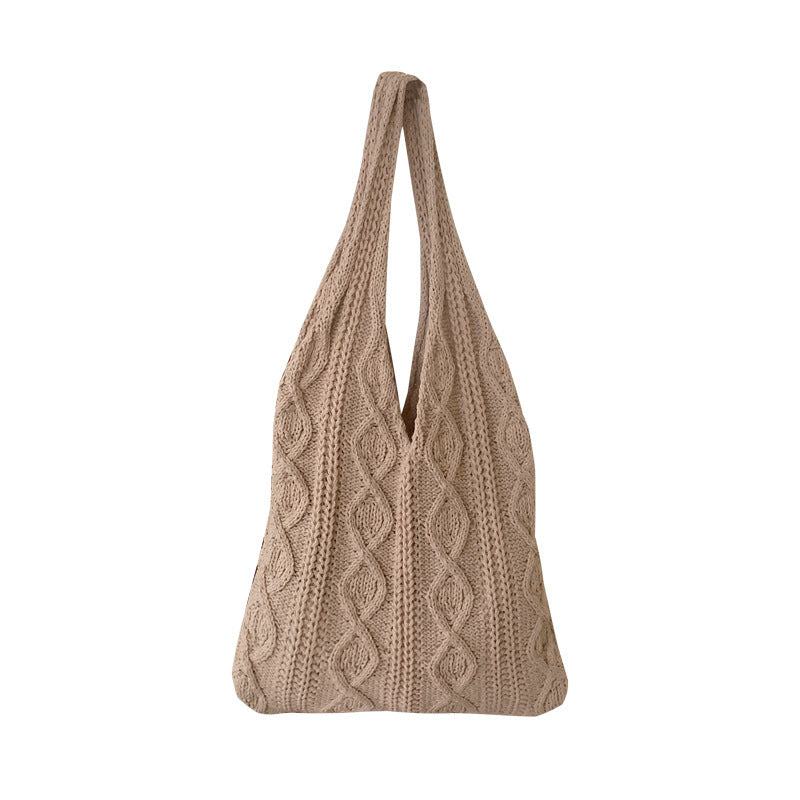 Knitted Shoulder Tote Bag