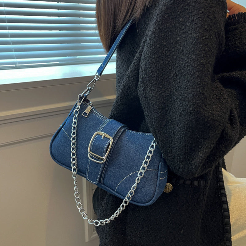 Denim Shoulder Underarm Bag