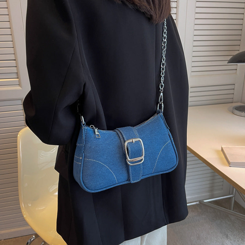 Denim Shoulder Underarm Bag