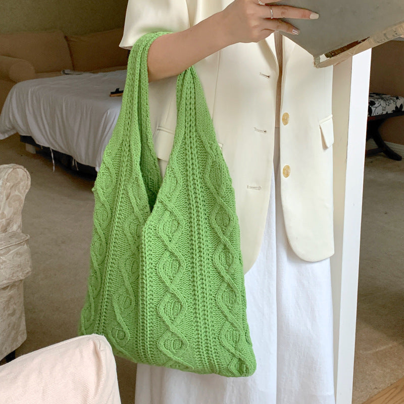 Knitted Shoulder Tote Bag