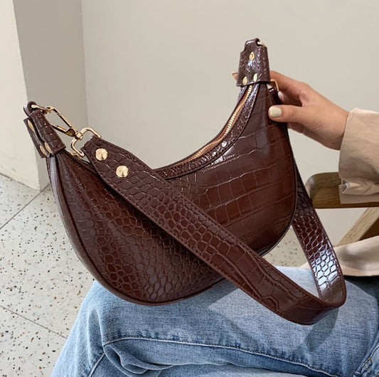 Faux Leather Underarm Bag