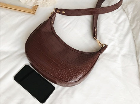 Faux Leather Underarm Bag